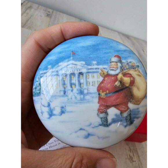 Limoges White House Santa box visits trinket new RARE historical association the - Picture 2 of 8